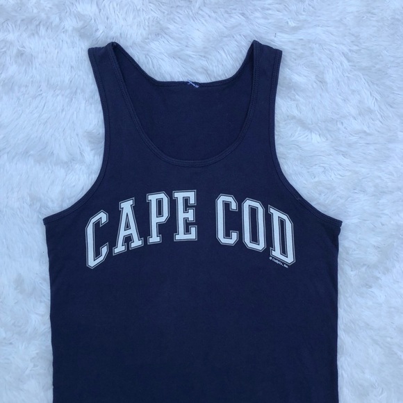 CUFFY’S • Classic Cape Cod Arch Navy Unisex Tank Top Size Small - Picture 2 of 11